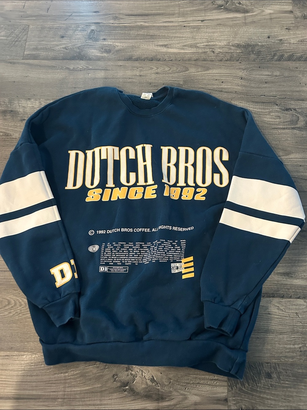 DUTCH BROS Since 1992 Employee Issued Crewneck Sweatshirt Oversized Fit RARE